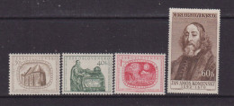 CZECHOSLOVAKIA  - 1957  Komensky Set  Never Hinged Mint - Unused Stamps