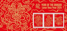 Christmas Island - 2024 - Lunar New Year Of The Dragon - Mint Stamp Sheetlet - Christmaseiland