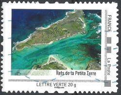 Montimbramoi  Guadeloupe : îlets De La Petite Terre - Lettre Verte: Timbre Sur Support - Oblitérés