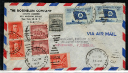 1957 6 Nice Letters  Send To Denmark (usa14) - Storia Postale