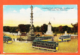 23878 / ⭐ NY NEW-YORK Tramways COLUMBUS Circle 8th Avenue BROADWAY 59th Street 1926 à LEGER Le Havre MANHATTAN Post-Card - Transports