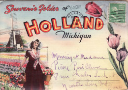 23969 / ⭐ Rare 18 Select Views Souvenir Greetings Folder HOLLAND MI-MICHIGAN 1949 COMPLETE SET In COVER USA - Autres & Non Classés