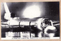 23955 / ⭐ BOSTON 24 Janvier 1982 LOGAN International Airport  World Airways Flight 30 DC10 Dans La Baie LE MONDE VECU - Boston