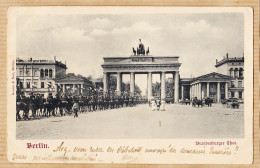 23521 / Peu Commun BERLIN Brandenburger THOR Défilé Porte BRANDEBOUG 1898 à Lieutenant VENARD 6e Bataillon Chasseurs Nic - Brandenburger Deur