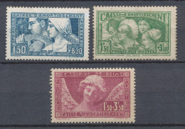 FRANCE 191928-1931 CAISSE D'AMORTISSEMENT - 3 STAMPS MINT (gum Remarks, See )                                    Hk143 - 1932-39 Peace