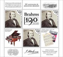 Guinea 2023 Johannes Brahms Composer S202402 - Guinea (1958-...)