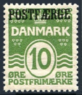 Denmark Q1, MNH-yellow Dots. Michel Pf 2. Parcel Post 1922. Waves. - Parcel Post