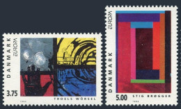 Denmark 983-984, MNH. Michel 1052-1053. EUROPE CEPT-1993, Contemporary Paintings - Unused Stamps