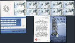 Denmark 986a Booklet, MNH. Mi 1057 MH. Training Ships, 1993. Jens Krogh ,G.Stage - Ungebraucht