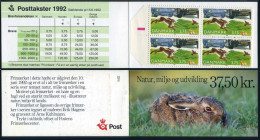 Denmark 961 Booklet,MNH.Michel 1032 MH. Protect The Environment,1992.Hare. - Nuevos