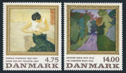 Denmark 951-952, MNH. Mi 1016-1017. Art 1991. By Harald Giersing, Edward Weie. - Nuevos