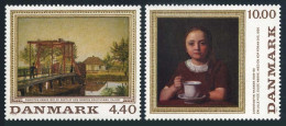 Denmark 881-882, MNH. Mi 961-962. Art 1989. By Christen Kobke, Constantin Hansen - Ungebraucht