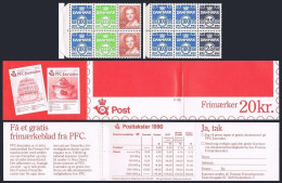 Denmark 887c Booklet 20Kr,MNH.Michel MH 42. Definitive 1990.Queen Margrethe II.  - Unused Stamps