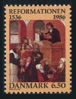 Denmark 830,MNH. Protestant Reformation In Denmark-450,1986.Thorslunde Church. - Unused Stamps