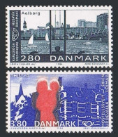 Denmark 819-820,MNH.Michel 868-869. Nordic Cooperation 1986.Harbor,Church. - Neufs