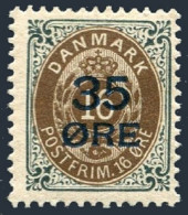 Denmark 79, Hinged. Michel 61, Definitive Numeral, New Value 1912. - Ongebruikt