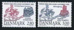 Denmark 777-778, MNH. Michel 840-841. Seal Of King Cnut, Lund Cathedral. 1985. - Unused Stamps