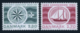 Denmark 751-752,MNH.Michel 802-803. Hydro-graphic Dept;Pilotage Service,1984. - Nuevos