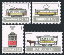 Denmark 1006-1009, MNH. Michel 1079-1082. Trams 1994. - Unused Stamps