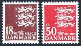 Denmark 720-720A,MNH.Michel 826-827. Definitive Issued 01.10.1985.State Seal. - Nuevos