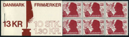 Denmark 659 Booklet/10, MNH. Mi 694 MH. Adam Oehlenschlager,poet,dramatist,1979. - Ongebruikt