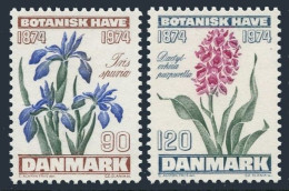 Denmark 560-561, MNH. Mi 575-576. Botanical Garden, 1974. Iris, Purple Orchid. - Ongebruikt