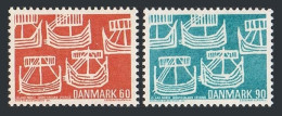 Denmark 454-455, MNH. Mi 475-476. Nordic Cooperation, 1969. Five Ancient Ships. - Ongebruikt