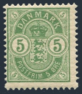 Denmark 43, Hinged. Michel 34ZB. Definitive Arms, 1895. - Ungebraucht