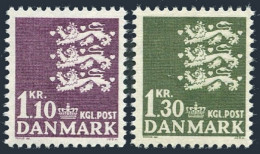 Denmark 395, 398, MNH. Michel 433-434. Definitive 08.12.1965. Small State Seal. - Neufs