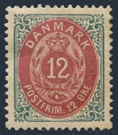 Denmark 29, Hinged. Michel 26Ab. Definitive Numeral, 1875. - Unused Stamps
