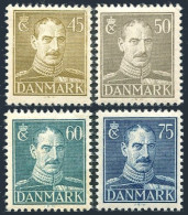 Denmark 286A-287A (4), MNH. Michel 276-277, 292-293. King Christian X, 1946. - Nuevos