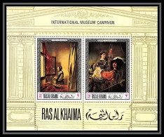 529 Ras Al Khaima MNH ** Bloc N° 43 A Tableau (tableaux Paintings) Vermeer Rembrandt (Nederland) - Ra's Al-Chaima