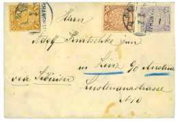 P2774 - 3 COLOUR ENVELOPPE FROM SHANGAI TO AUSTRIA 1909 - Lettres & Documents