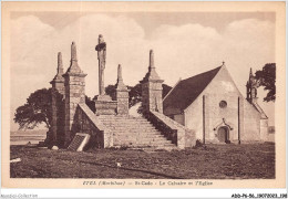 ADDP6-56-0567 - ETEL - St Cado - Le Calvaire Et L'église - Etel