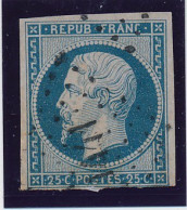 25 C Bleu N° 10 B. - 1852 Luis-Napoléon