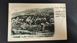 [22A] Girgenti - Panorama Dal Tempio Di Giove Con Figurante. Piccolo Formato, Viaggiata, 1900 - Agrigento