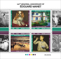 Sierra Leone 2023 Art Painting 140th Memorial Anniversary Of Édouard Manet S202402 - Sierra Leone (1961-...)