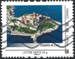 Montimbramoi  Corse - Citadelle De Calvi - Lettre Verte : Timbre Sur Support - Usati
