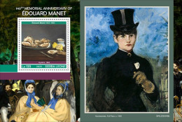 Sierra Leone 2023 Art Painting 140th Memorial Anniversary Of Édouard Manet S202402 - Sierra Leone (1961-...)