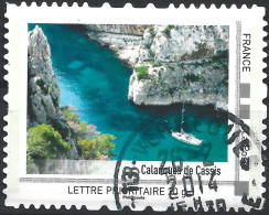 Montimbramoi  Calanques De Cassis - Lettre Prioritaire : Timbre Sur Support Cachet Rond - Oblitérés