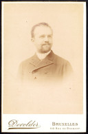 VERS 1890 GRANDE PHOTO MONSIEUR BARBU - BARBE - MOUSTACHE - MODE 17 X 11cm - Photo DEVOLDER LENAERTS SCHAERBEEK - Anciennes (Av. 1900)