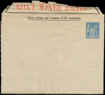 FRANCE Entiers Publicités Multiples N - CL "La Lettre Annonces" (Mars 1899 - Rhône), 15c. Sage Bleu, Publicités: Vin, Ph - Enveloppes Types Et TSC (avant 1995)