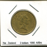2 DOLLARS 1990 ZÉLANDAIS NEW ZEALAND Pièce #AS231.F.A - Nouvelle-Zélande
