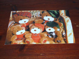 73006-      CA. 12 X 17,5 CM. DOUBLE CARD - BEREN / BEARS / BÄREN / OURS / ORSI / TEDDYBEARS - Jeux Et Jouets