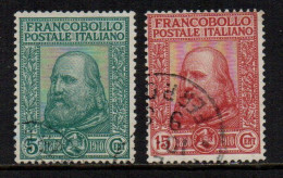 Regno 1910 - Risorgimento - Effigie Di Giuseppe Garibaldi - 5 E 15 Cent. - Usati - Oblitérés