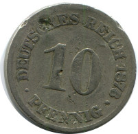 10 PFENNIG 1876 G GERMANY Coin #DB305.U.A - 10 Pfennig