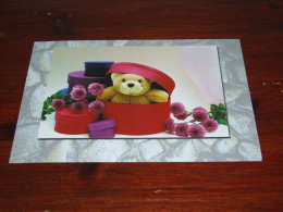 73008-      CA. 12 X 17,5 CM. DOUBLE CARD - BEREN / BEARS / BÄREN / OURS / ORSI / TEDDYBEARS - Jeux Et Jouets