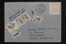 FRANCE - Taxes Sur Enveloppe De Courbevoie Pour Lamballe En  1985 - L 150795 - 1960-.... Storia Postale