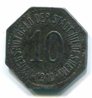 10 PFENNIG 1918 HILDESHEIM NOTGELD ALLEMAGNE Pièce GERMANY #DE10077.3.F.A - 10 Rentenpfennig & 10 Reichspfennig