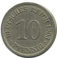 10 PFENNIG 1903 A GERMANY Coin #AD497.9.U.A - 10 Pfennig